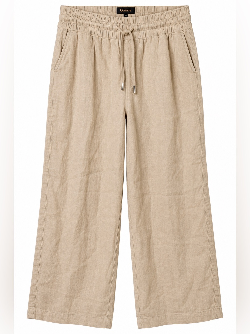 Quince NWOT XL 100% European Linen Wide Leg Pants Flax Coastal Quiet Luxury